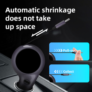 60W Super Fast Multi-Function Car Charger Telescopic Type-C Wall Charger 30W PD <strong>Output</strong> Quick Charging <strong>CCS</strong> Connection Phone - Product Image 4