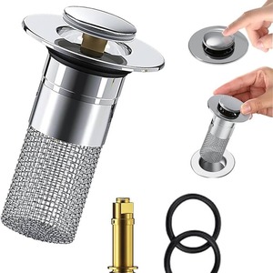 Design moderno Push Pop-Up filtro di scarico tappo di Overflow per personalizzabile integrale lavandino del bagno bacini di scarico su misura di scarico