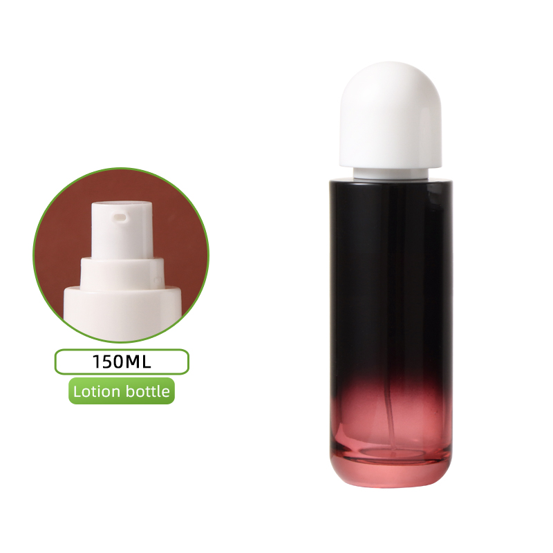Botella de vino tinto de 150 ml, cabezal de loción blanca + cubierta blanca yunshang