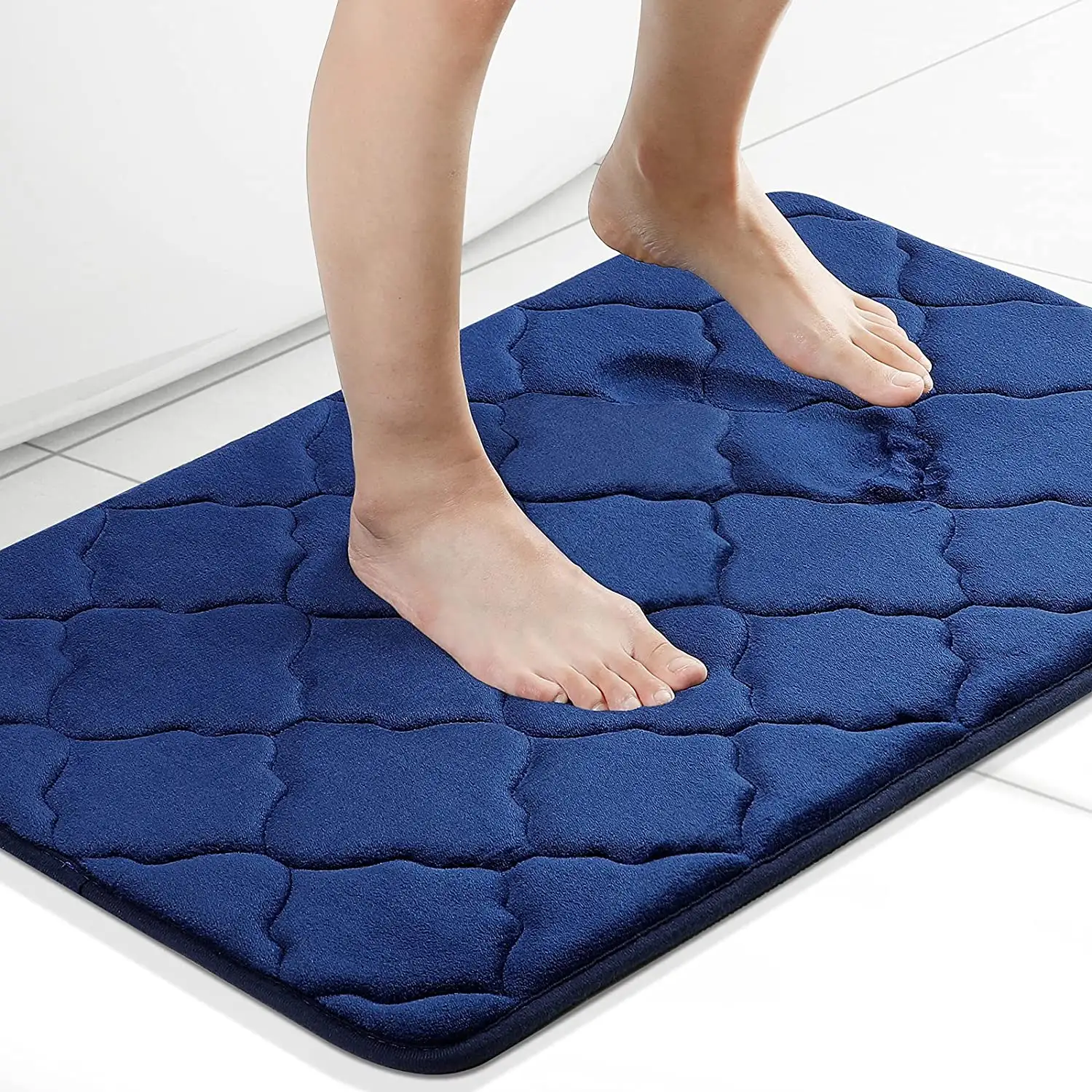 Alfombrilla de baño de espuma viscoelástica personalizada para baño, alfombra de baño antideslizante, suave y cómoda, absorbente de agua, lavable a máquina