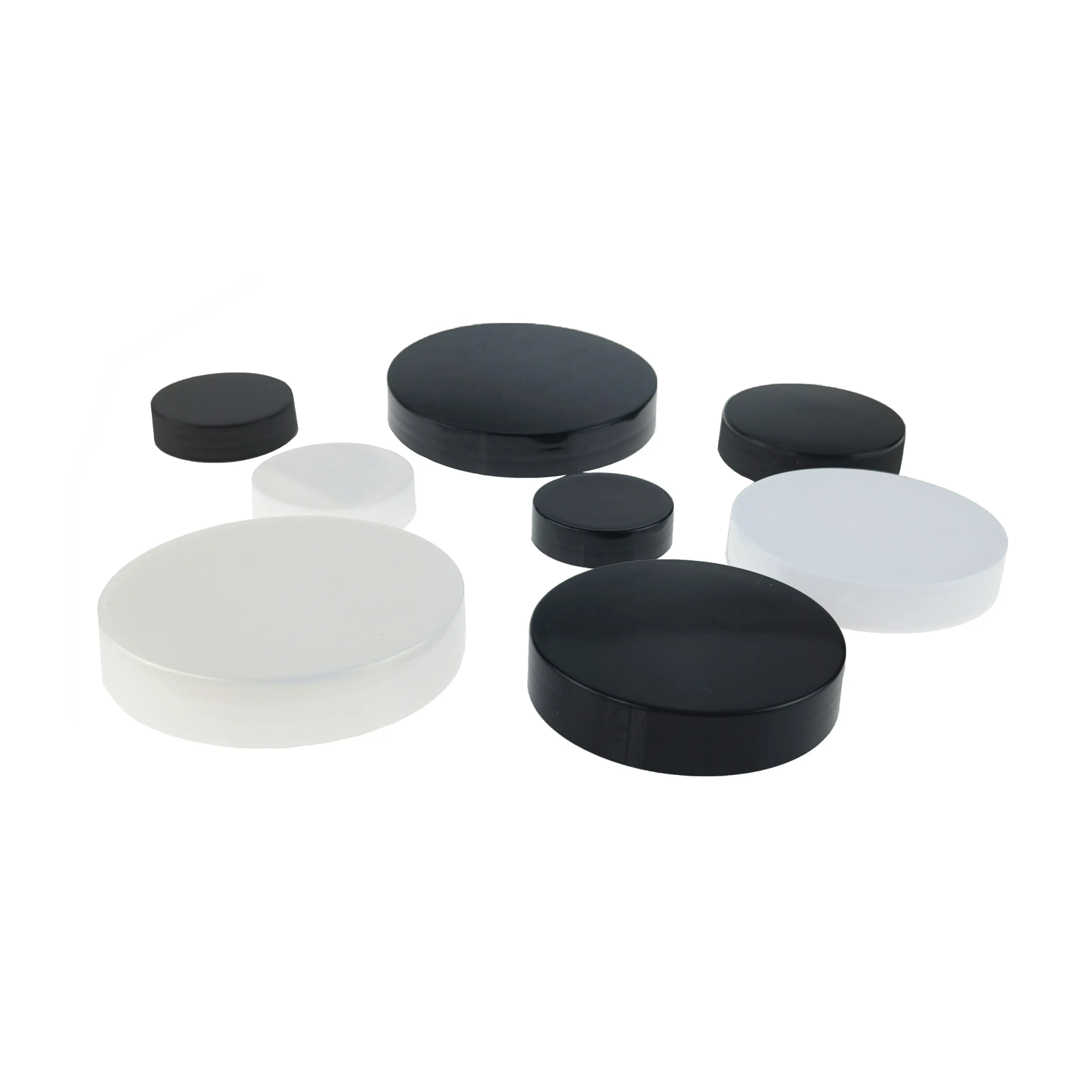 45/400 56-400 38-400 89-400 White black Ribbed Continuous Thread Cap with Pressure Sensitive