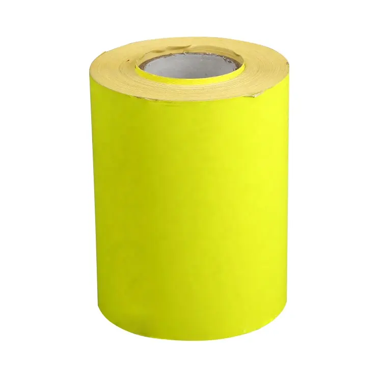 Rotolo di carta per etichette fluorescenti autoadesive color limone giallo neon all'ingrosso del produttore della cina