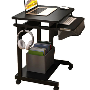 Soporte de mesa ajustable neumático Rolling Movable Up Lift Lap Top Table
