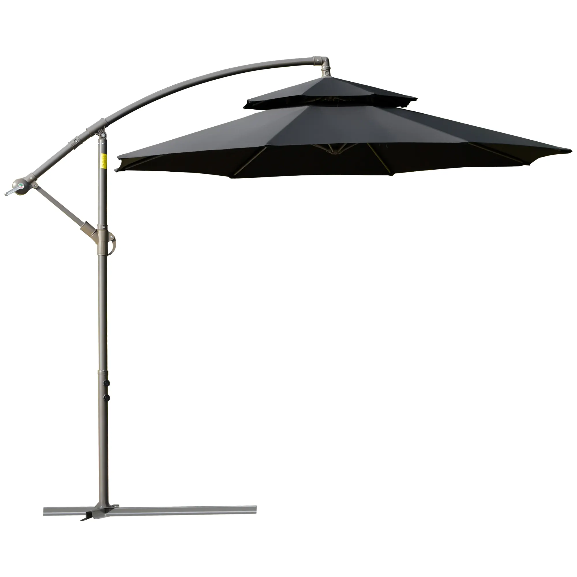 Çift üst konsol muz şemsiye asma şemsiye w/çekme gölgelik