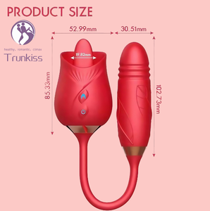 Gül dil yalama vibratör yetişkin seks ürün stimülasyonu klitoris meme USB manyetik şarj edilebilir mastürbasyon vibratör - Product Image 2