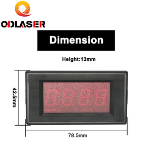 Цифровой светодиодный амперметр QDLASER, Аналоговый амперметр, 50 мА, постоянный ток 0-50 мА, для лазерной гравировки и резки CO2 - Product Image 4