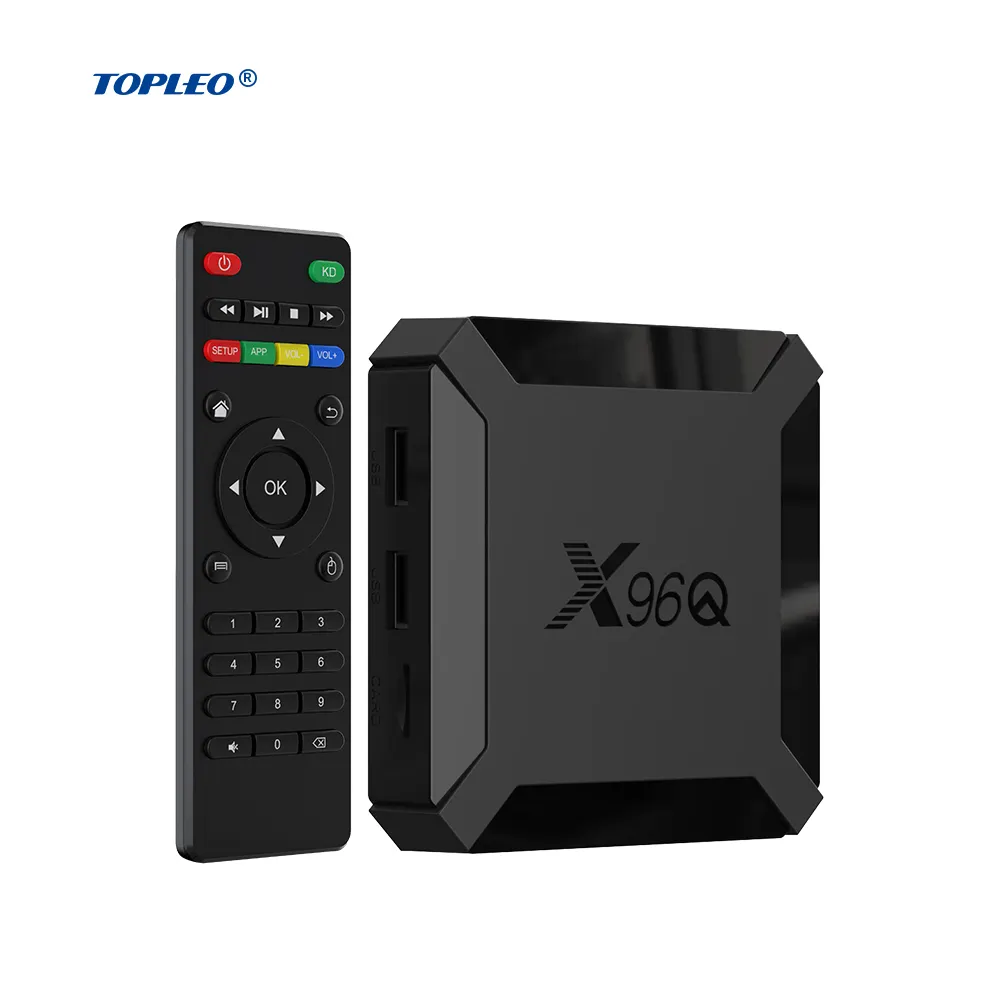 Topleo Android tv box 1gb 8gb 2gb 16gb Allwinner H313 wifi x96q android 10,0 smart 4k tv box x96q