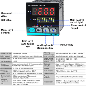 Venta caliente Algoritmo PID inteligente Controlador de temperatura de pantalla digital de 4 dígitos ajustable - Product Image 2
