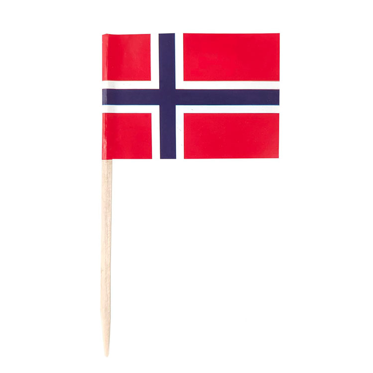 Bandiere di carta della Norvegia selezionano 100 pz/borsa