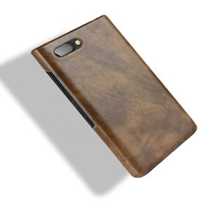 黑莓Key2/KEYone/ Mercury/dtek70荔枝皮PU真皮哑光后盖手机壳 - Product Image 6