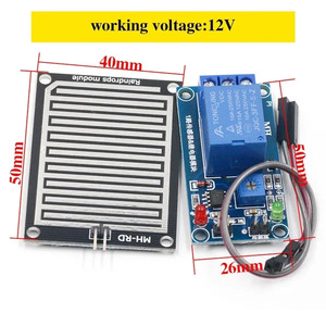 RNSbot Regentropfen sensor 12V Regen erkennungs modul Einstellbares Regensensor-Controller-Relais zur Wetter überwachung