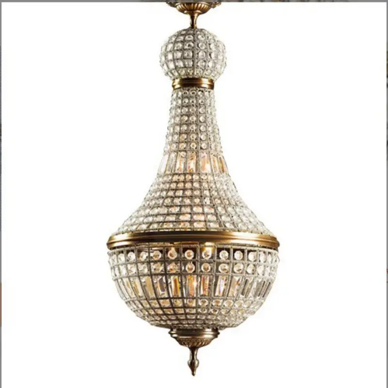 Clássico estilo imperial teto luz ouro cristal lustres