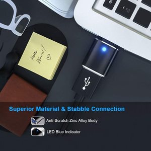 带三星S24超mac笔记本电脑充电数据传输指示器的C型适配器USB 3.0至USB适配器 - Product Image 3