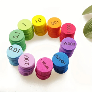300pcs/bag Soft Foam <strong>10</strong>-Value Decimals to Whole Numbers Place Discs Set <strong>Counting</strong> Chips for Kids Base Manipulatives Math Counters - Product Image 6