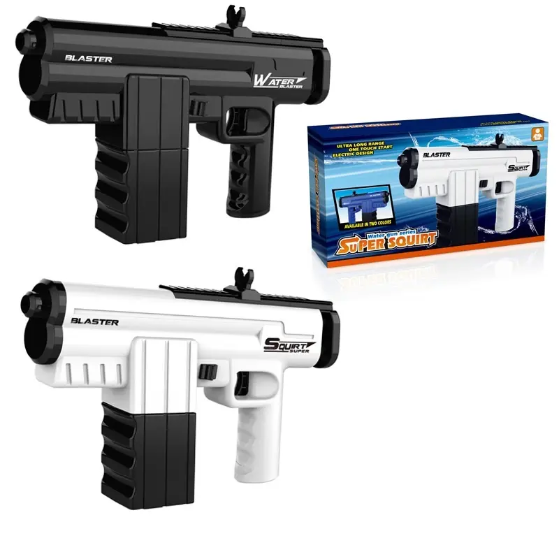 Popular pistola de Pisto de agua eléctrica alimentada por batería de plástico, pistolas de chorro de agua automáticas, juegos de pistola de agua, juguete para verano