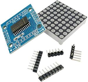 Aismartlink MAX7219 modulo a matrice di punti moduli Display a LED 8x8 per microcontrollore Raspberry Pi con fili a 5pin rossi - Product Image 4