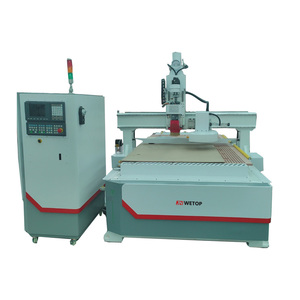 Wetop 3 Axis <strong>CNC</strong> <strong>Nesting</strong> Machine 9KW Auto Tool Change <strong>ATC</strong> <strong>Router</strong> for Wood Cutting Plywood Core Include Motor Pump for Furniture - Product Image 1