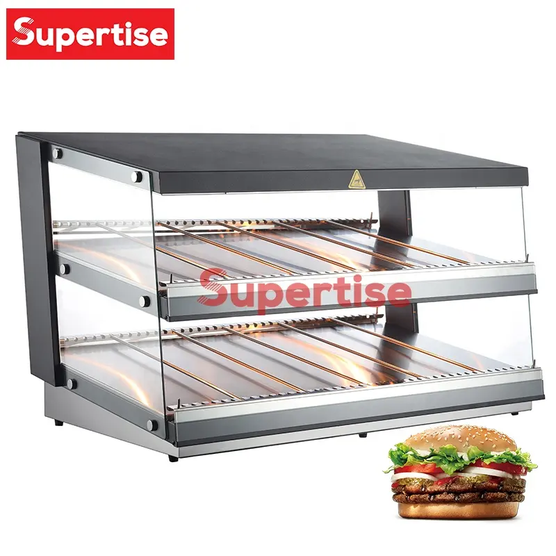 Supertise-calentador de comida de paso superior para el hogar, escaparate caliente para comida, hamburguesas, moños, comida rápida