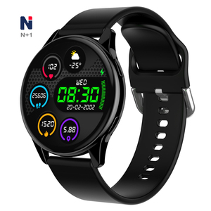 Ses asistanı Fitness izleme NKX19 yuvarlak HD ekran sağlık akıllı saat Reloj Inteligente çağrı Smartwatch üzerinde Lazada