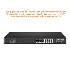 Jue Hong Gigabitマネージドネットワークスイッチ16ポート10/100/1000M RJ45 2 1000M MSFPクラウド管理VLAN/QoSポートSNMP機能 - Product Image 3
