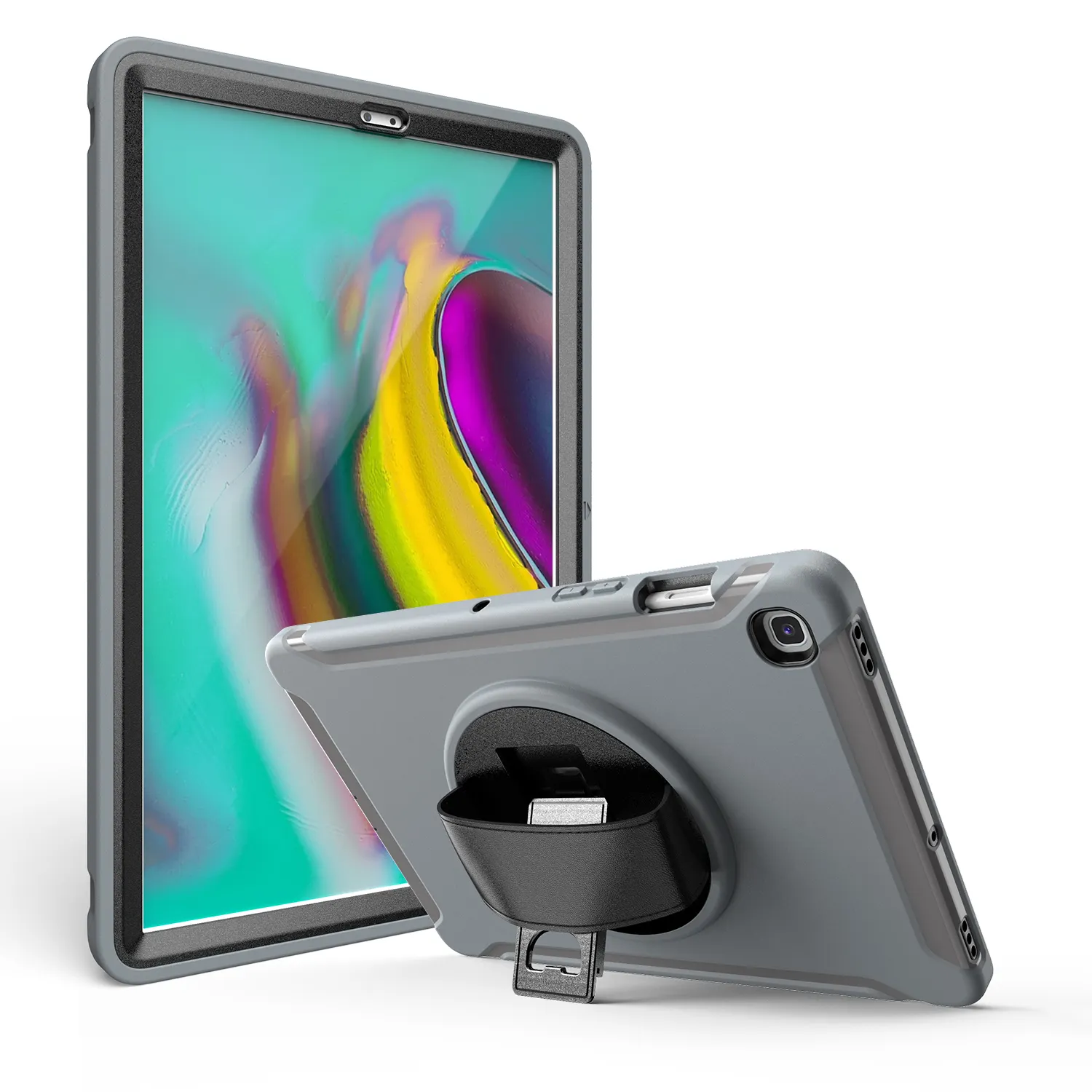 Étui pour tablette robuste en TPU pour Samsung Tab S5E 10.5 pouces 2019 T720 T725 avec dragonne fenêtres de tablette housses de tablette