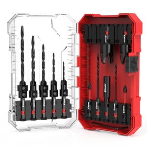 EZARCカウンターシンクドリルビットセット、15 PCSテーパードドリルビットカウンターシンクドリルビット、2PCSウッドプラグカッター1/4 "六角シャンク付き - Product Image 1