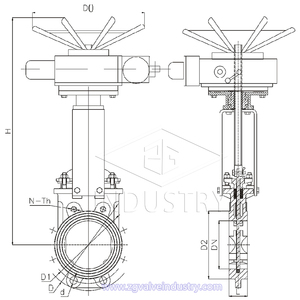 DN50 DN65 DN100 DN200 DN300 DN400 <strong>DN500</strong> DN600 Knife Gate <strong>Valve</strong> with Electric Motorized