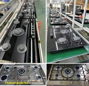 新型内置炉灶面，带5个燃烧器炉灶钢化玻璃面板燃气灶