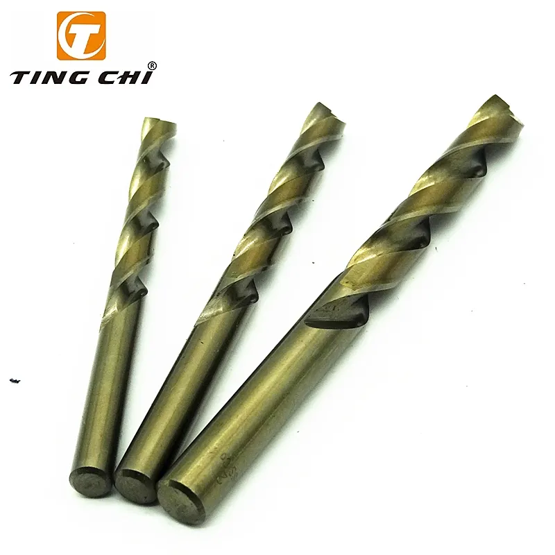 Din 338 German HSS M35 Cobalt Parallel Shank Drill Bits Fully Ground 5% Cobalt HSS Twist Drill Bits Stainless Steel Drill Bi