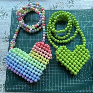 DIY <strong>Beads</strong> Bag 14mm 16mm 18mm 20mm Round Solid Color Acrylic Loose <strong>Beads</strong> for Chunky Necklace Beaded Making - Product Image 5