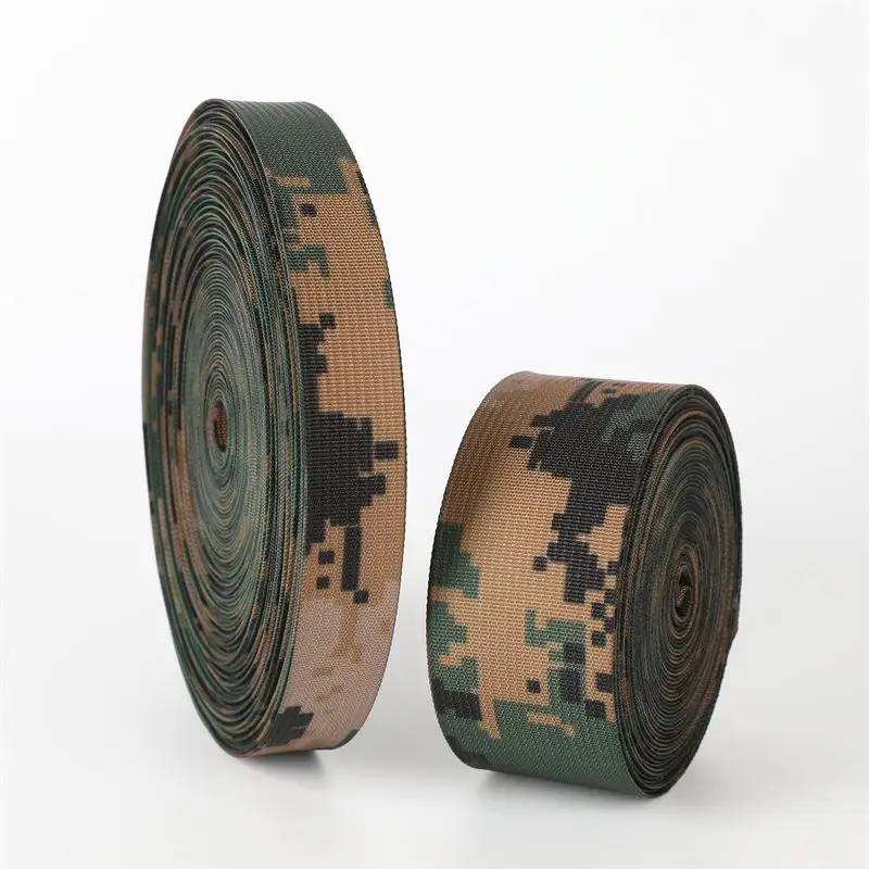 Benutzer definierte Camo Nylon High Tenacity MARPAT Woodland taktische Web Heavy Duty Tape Flat Bag Strap Camouflage Gurtband