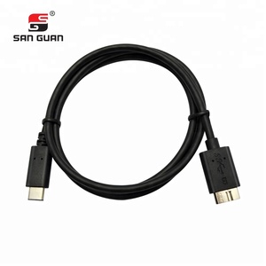 PVC siyah hızlı şarj kablosu USB 3.1 USB C mikro B 10 Pin kablo için sabit Disk sürücü veri kablosu - Product Image 2