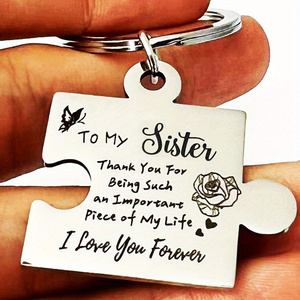 Tùy Chỉnh Chị Keychain Thời Trang Vòng Thép Không Gỉ Ví Phụ Kiện Cao Kẽm Hợp Kim Cá Nhân Biểu Tượng Quà Tặng - Product Image 5