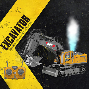 RC alaşım ekskavatör 17 kanallar sprey kazma fonksiyonu ile 2.4G diecast kamyon modeli RC ekskavatör oyuncak 3 renkler - Product Image 4