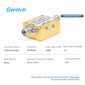 2.92 nữ <span class=keywords><strong>RF</strong></span> khuếch đại với 30dB đạt được và 3.5db tiếng ồn con số tiếng ồn thấp thiết kế cho 18Ghz-40Ghz - Product Image 2