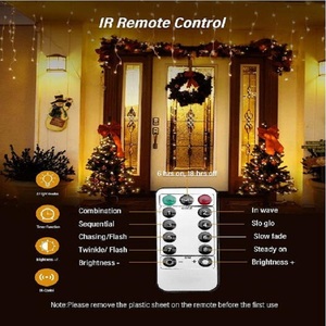 Hersteller 10M 100LED Fernbedienung Kupferdraht Lichterkette mit 8 Funktionen, 3AA wasserdichte Batterie kasten Fernbedienung - Product Image 4