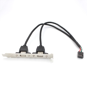 สายแผงกั้นพอร์ต USB 2พอร์ตมาเธอร์บอร์ดสายต่อขยาย USB2.0 USB สายยุ่งเหยิงภายนอกสี่พอร์ตสำหรับคอมพิวเตอร์ - Product Image 2