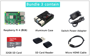 <strong>Raspberry</strong> <strong>Pi</strong> 4 <strong>Model</strong> B Kits Dual Fan Aluminum <strong>Case</strong> + 32/64 GB S D Card + Power Adapter + Heatsinks for RPI 4 - Product Image 5