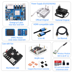 Orange Pi 5 Plus RK3588 4GB/8GB/16GB RAM Kit completo per oppi5 Plus con custodia alimentazione modulo EMMC modulo Wireless opzionale - Product Image 2