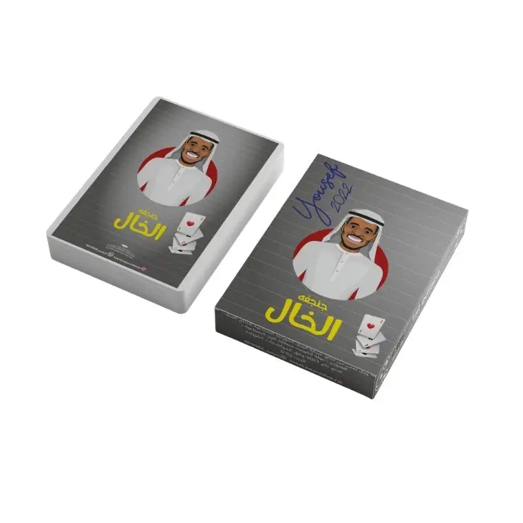 Bulk Saudi Arabia durable playing cards plastic high quality playing cards custom logo 0.32mm thickness poker cards