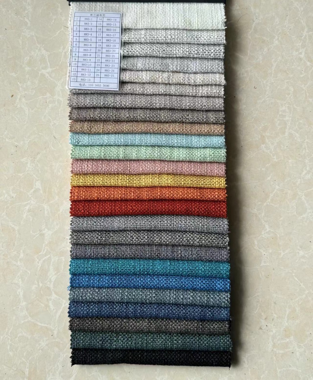 Nuanciers de couleurs de tissu
