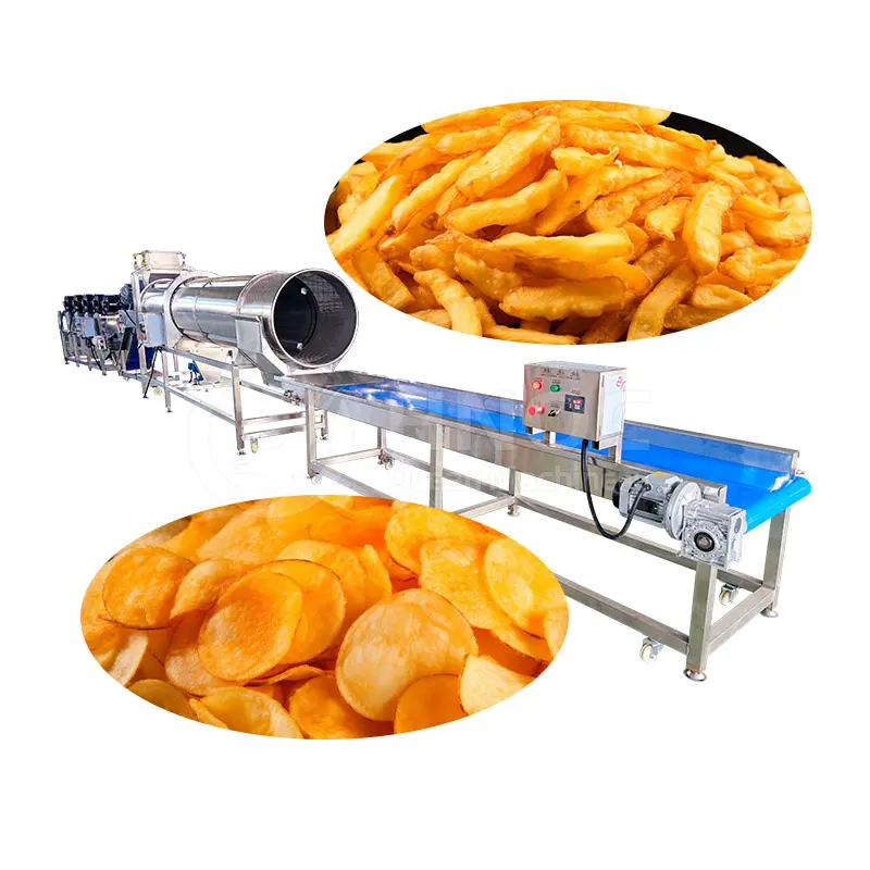 OCEAN Ligne de production automatique de pommes de terre frites surgelées, chips de banane plantain, petite machine