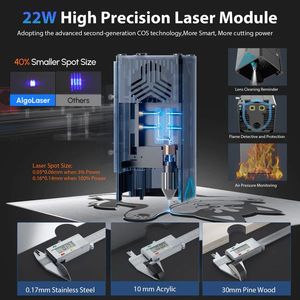 阿尔戈拉瑟德尔塔迷你小型激光木雕数控机床亚克力DIY 3d 22w二极管激光雕刻机 - Product Image 3