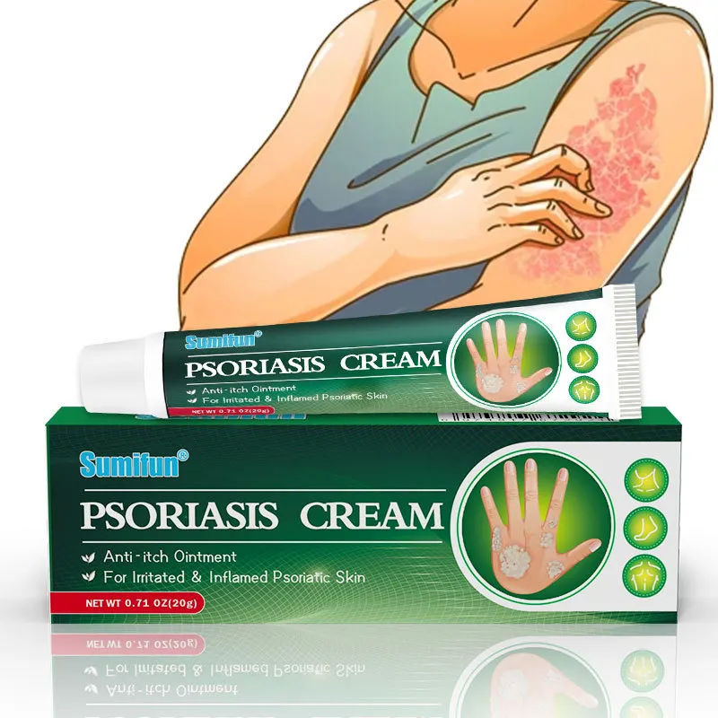 Crema de Dermatitis Herbal china, pomada de Psoriasis de 20g para Eczema de la piel, tratamiento antiprurítico con picazón