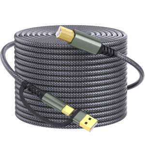 Factory Direct Gold Plated Nylon Braided AM to BM Cable <strong>Usb</strong> <strong>2.0</strong> 2 in 1 <strong>Usb</strong> Printer Cable for HP Canon Printer Camera Epson - Product Image 1