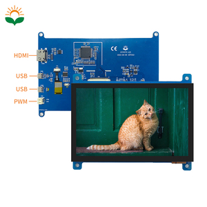 Shenzhen Huayuan Display <span class=keywords><strong>Raspberry</strong></span> <span class=keywords><strong>Pi</strong></span> 4B 7 pollici HDM Monitor capacitivo Touch Screen pannello USB 5V Touch