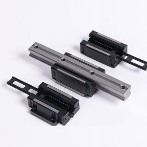 Juego de rieles deslizantes lineales de montaje bajo, deslizador de guía CNC, bloque lineal ajustable de aluminio, serie EGH