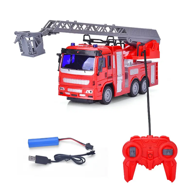 Deformación RC coche Control remoto aerosol grande camión de bomberos excavadora grúa Ingeniería eléctrica vehículo juguete para niños regalo