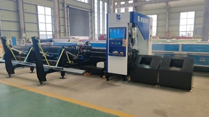 貿易保証1.5kw 3kw Cncファイバーチューブレーザークーパーパイプ切断機自動ローディング & アンロードシステム付き - Product Image 3