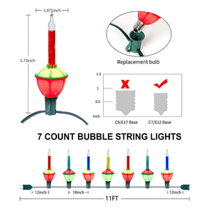UL <strong>Multi</strong>-<strong>color</strong> 7-<strong>light</strong> <strong>String</strong> Set Festive Night Bubble Christmas Tree Atmosphere Decorative Colorful <strong>String</strong> <strong>Lights</strong>. - Product Image 2